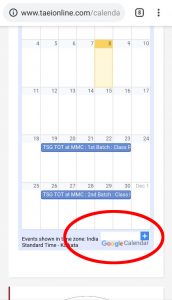 Integrate TAEI Calendar to your Calendar